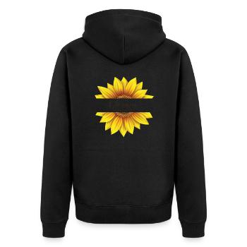 Christian Tournesol design Je suis Unique Psaume 139: - Veste à capuche bio Premium Unisexe - noir - Dos - Nico (187cm)
