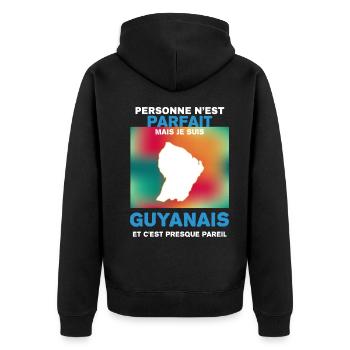 Pour Mon Guyanais Préféré Humour Guyane - Veste à capuche bio Premium Unisexe - noir - Dos - Nico (187cm)