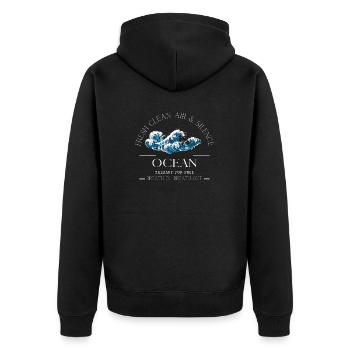 Cadeau de relaxation Ocean Waves - Veste à capuche bio Premium Unisexe - noir - Dos - Nico (187cm)