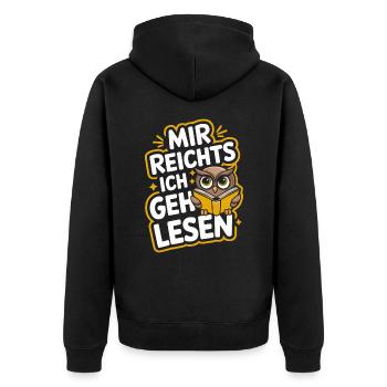 oiseau de nuit hibou hibou oiseau - Veste à capuche bio Premium Unisexe - noir - Dos - Nico (187cm)