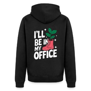 Gardener Garden Plants Gardening - Unisex Premium Organic Zip Hoodie - black - Back - Nico (187cm)