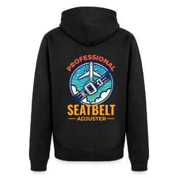 Flight Attendant Aviation Cabin Crew Air Hostess - Unisex Premium Organic Zip Hoodie - black - Back - Nico (187cm)