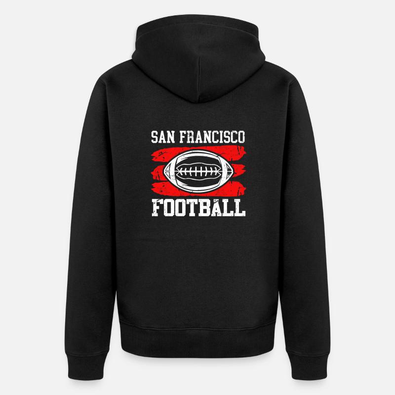 San Francisco Football - Veste à capuche bio Premium Unisexe - noir