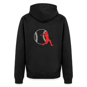 Baseball Player Baseball Team Baseball - Unisex Premium Organic Zip Hoodie - black - Back - Nico (187cm)
