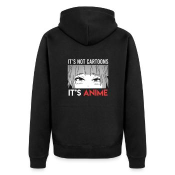 Anime pas Cartoon - Veste à capuche bio Premium Unisexe - noir - Dos - Nico (187cm)