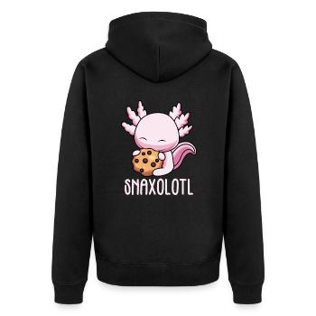 Cookie Axolotl Biscuit Axolotl - Veste à capuche bio Premium Unisexe - noir - Dos - Nico (187cm)