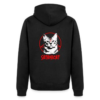 Antichrist Satanicat Satan Chat Diable - Veste à capuche bio Premium Unisexe - noir - Dos - Nico (187cm)