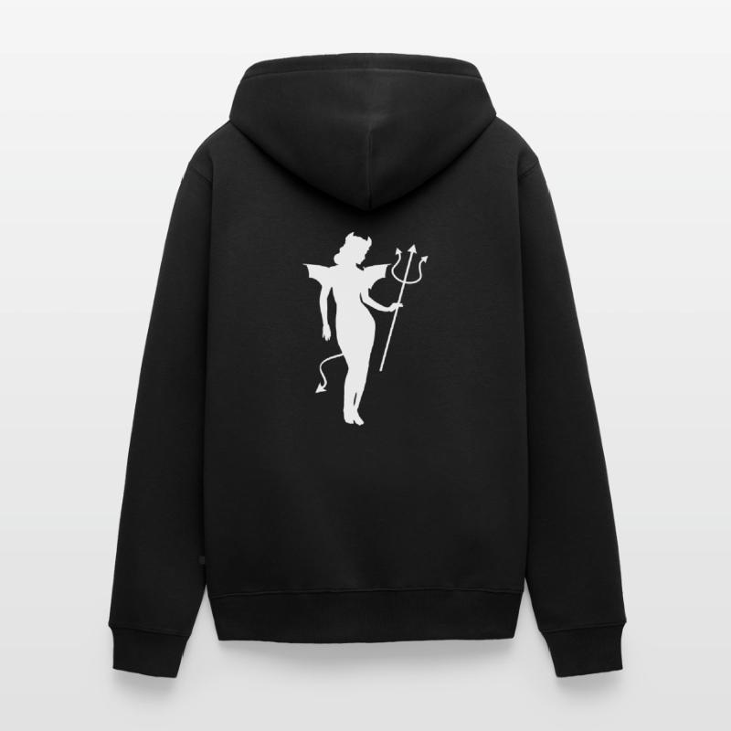 Angel Devil Satan Devil Devil Unisex Premium Organic Zip Hoodie
