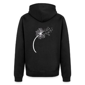 Livre Fleur de pissenlit Pissenlit Livres - Veste à capuche bio Premium Unisexe - noir - Dos - Nico (187cm)