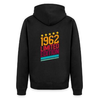 1962 Édition limitée 60 ans - Veste à capuche bio Premium Unisexe - noir - Dos - Nico (187cm)