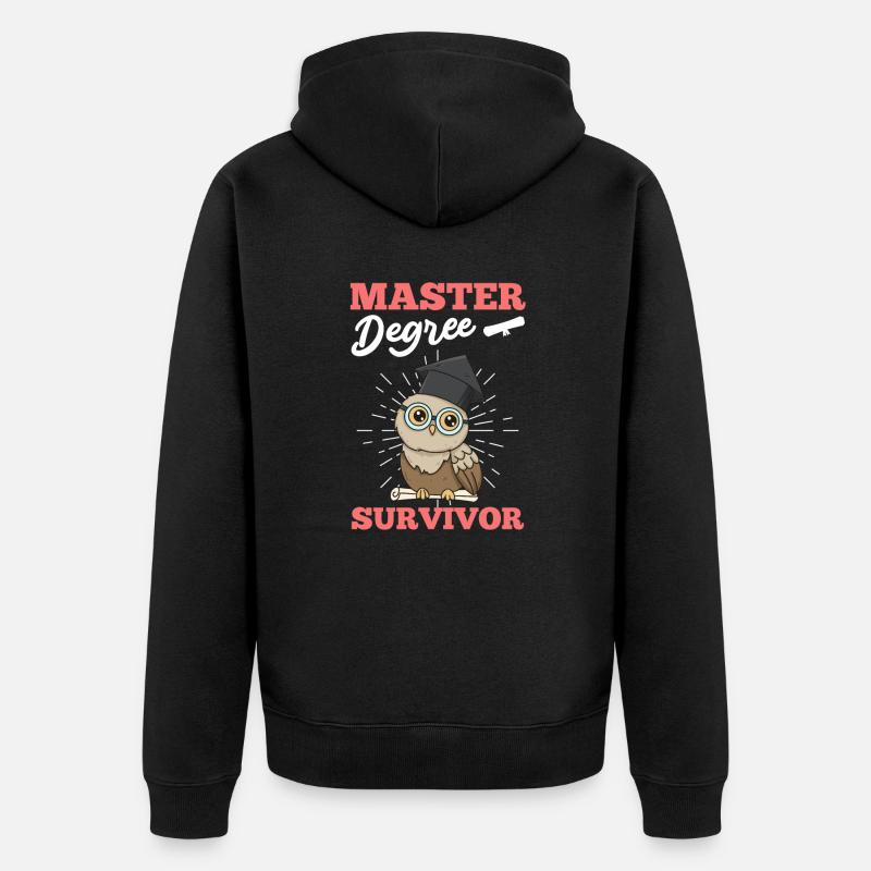 Master Survivant Maître Abschluss - Veste à capuche bio Premium Unisexe - noir