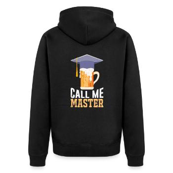 Call Me Master Degree 2022 Master Man - Unisex Premium Organic Zip Hoodie - black - Back - Nico (187cm)