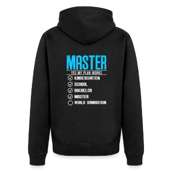 Master Checklist Master's Degree 2022 - Unisex Premium Organic Zip Hoodie - black - Back - Nico (187cm)