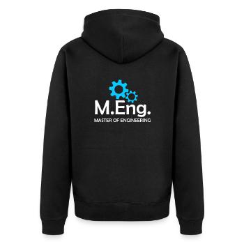 Master's Degree 2022 Master of Engineering - Unisex Premium Organic Zip Hoodie - black - Back - Nico (187cm)