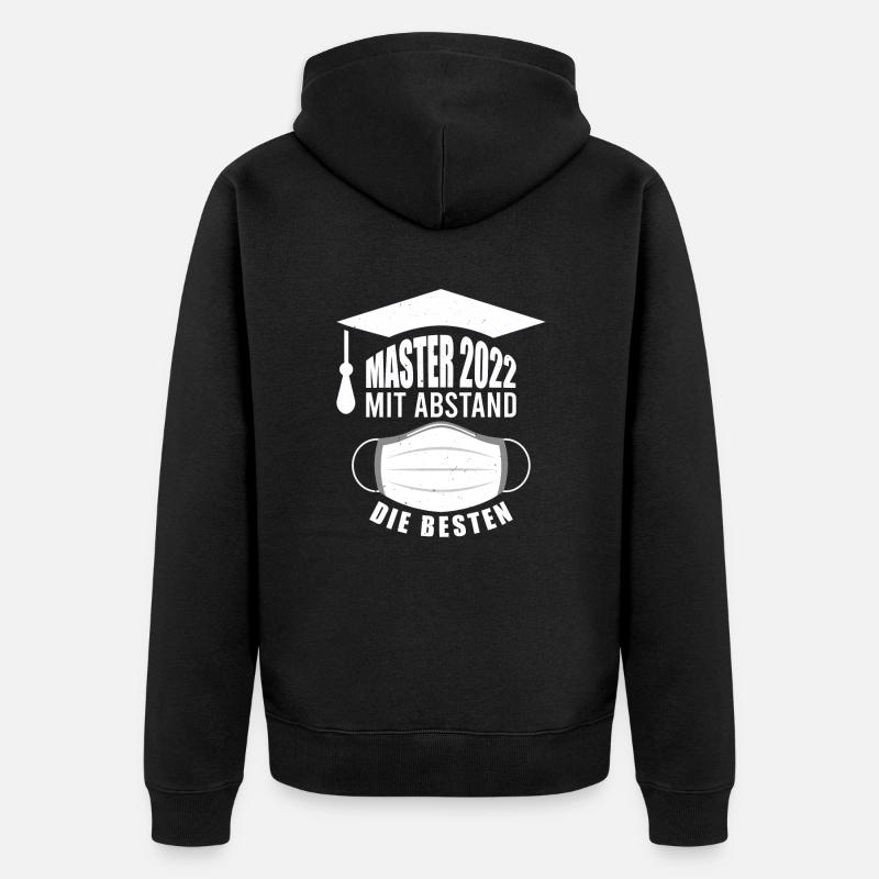 Master Pandemie Master Abschluss 2022 - Unisex Premium Bio Zip Hoodie - Schwarz