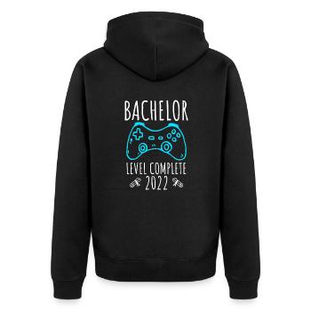 Baccalauréat Baccalauréat 2022 Terminé - Veste à capuche bio Premium Unisexe - noir - Dos - Nico (187cm)