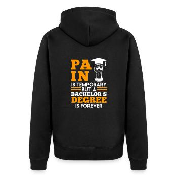Le baccalauréat est pour toujours le baccalauréat - Veste à capuche bio Premium Unisexe - noir - Dos - Nico (187cm)