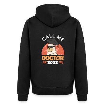 Appelez-moi Docteur 2022 PhD - Veste à capuche bio Premium Unisexe - noir - Dos - Nico (187cm)