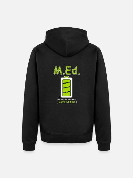Maîtrise en éducation complétée Master - Veste à capuche bio Premium Unisexe - noir