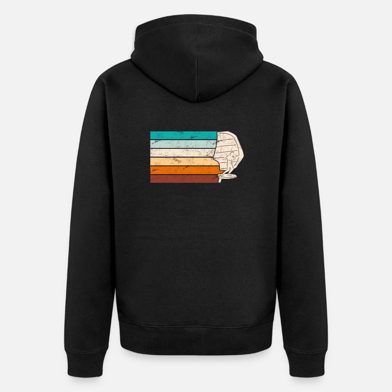 Wing Surf Wing Foil Wing Foiler - Unisex Premium Bio Zip Hoodie - Schwarz