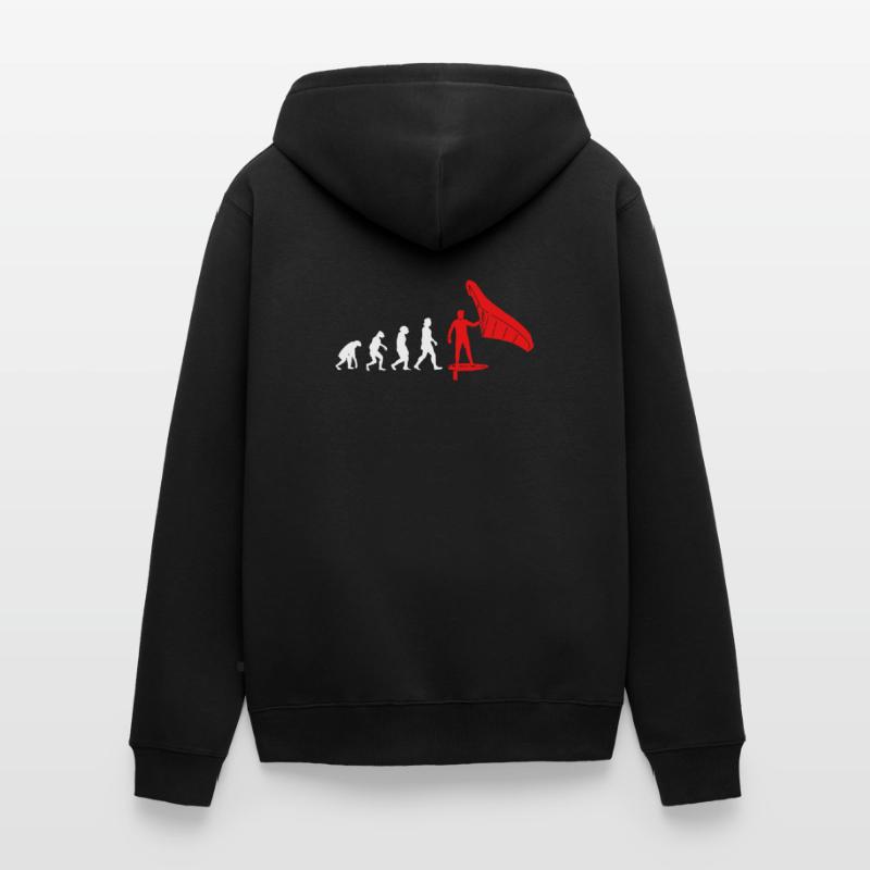 Wing Foil Evolution Wing Surf Affe Wingfoil Unisex Premium Bio Zip Hoodie