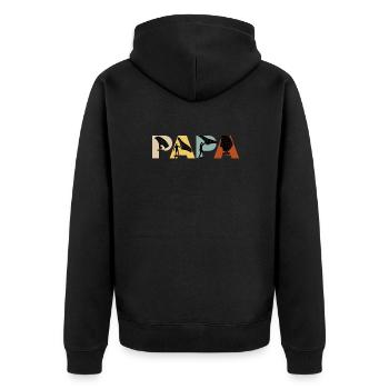 Wing Foil Dad Wing Surf Dad Wingfoil - Unisex Premium Bio Zip Hoodie - Schwarz - Hinten - Nico (187cm)