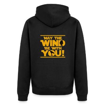 Wing Foil Que le vent soit avec vous Wingfoil - Veste à capuche bio Premium Unisexe - noir - Dos - Nico (187cm)