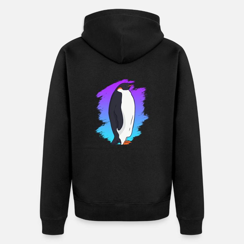 Pingouin Roi Pingouin - Veste à capuche bio Premium Unisexe - noir