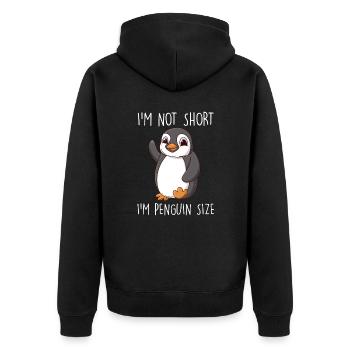 Petit ami pingouin pas court - Veste à capuche bio Premium Unisexe - noir - Dos - Nico (187cm)