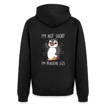 Petit ami pingouin pas court - Veste à capuche bio Premium Unisexe - noir - Dos - Nico (187cm)