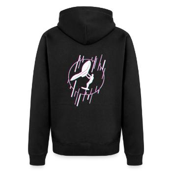 Wing Foil Wingfoil Wingsurf Wing - Unisex Premium Bio Zip Hoodie - Schwarz - Hinten - Nico (187cm)