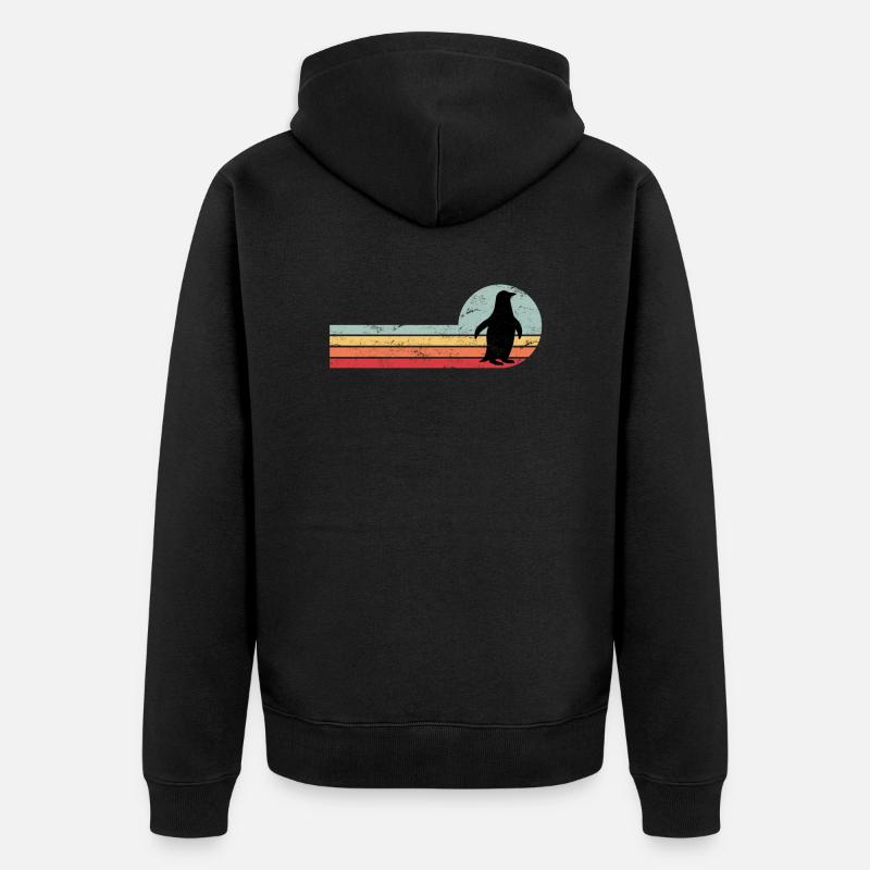 Pingouin mignon - Veste à capuche bio Premium Unisexe - noir