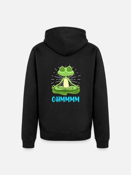 Ohmm Yoga Frog Yoga Class Yoga Trainer - Ekologisk premiumluvjack unisex - svart