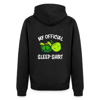 Chemise de couchage tortue Chemise de sommeil officielle - Veste à capuche bio Premium Unisexe - noir - Dos - Nico (187cm)