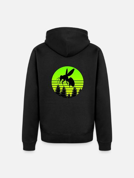 Bee Beekeeper - Unisex Premium Organic Zip Hoodie - black