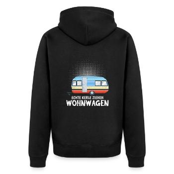 De vrais gars tirent des camping-cars caravanes - Veste à capuche bio Premium Unisexe - noir - Dos - Nico (187cm)