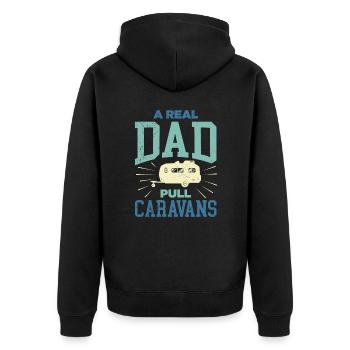 Un vrai papa tire caravane camping-car - Veste à capuche bio Premium Unisexe - noir - Dos - Nico (187cm)