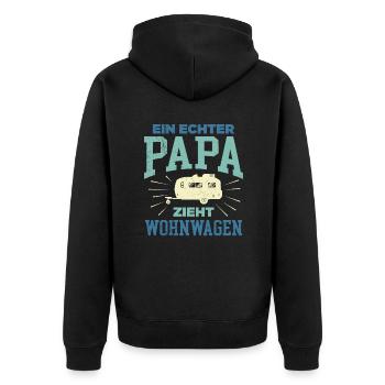 Un vrai papa tire caravane camping-car - Veste à capuche bio Premium Unisexe - noir - Dos - Nico (187cm)