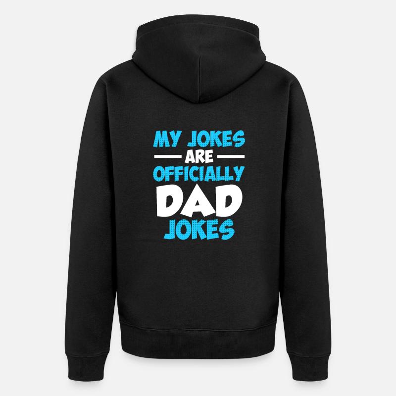 Papa-to-be Papa Blagues Papa Blagues - Veste à capuche bio Premium Unisexe - noir