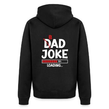 Bad Dad Joke Loading schlechte Papa Witze - Unisex Premium Bio Zip Hoodie - Schwarz - Hinten - Nico (187cm)