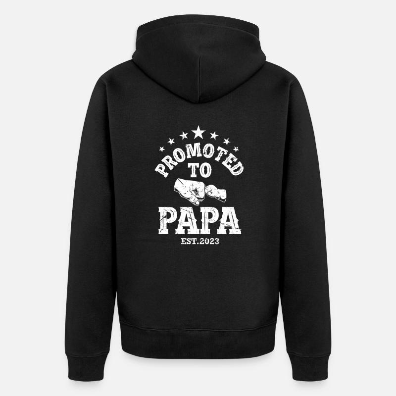 Promu papa 2023 - Veste à capuche bio Premium Unisexe - noir