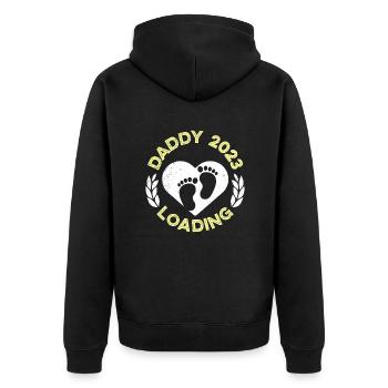 Papa 2023 chargement Papa-à-être 2023 - Veste à capuche bio Premium Unisexe - noir - Dos - Nico (187cm)