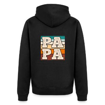 Papa - Veste à capuche bio Premium Unisexe - noir - Dos - Nico (187cm)