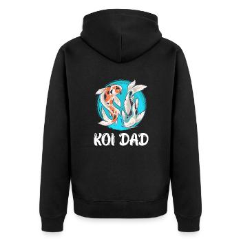 Koi Dad Étang de poissons Koi Pond - Veste à capuche bio Premium Unisexe - noir - Dos - Nico (187cm)