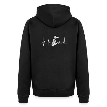Étang de jardin Koi Carp Fish Pond - Veste à capuche bio Premium Unisexe - noir - Dos - Nico (187cm)