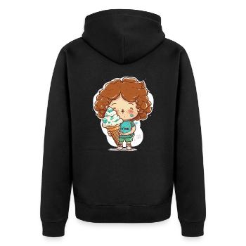 Dent sucrée - Veste à capuche bio Premium Unisexe - noir - Dos - Nico (187cm)