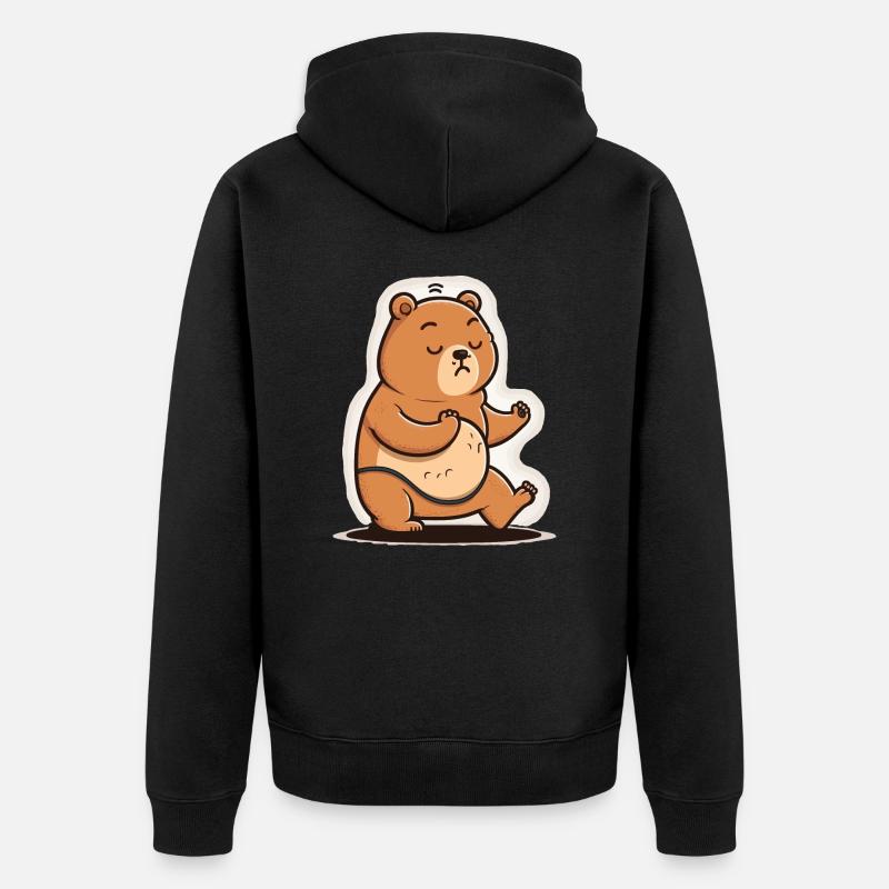 Yogi ours - Veste à capuche bio Premium Unisexe - noir