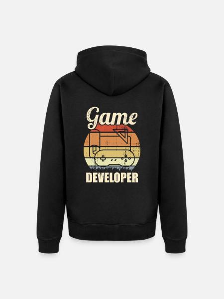 Game Development - Unisex Premium Organic Zip Hoodie - black