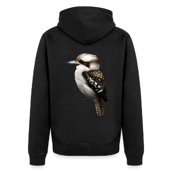 Kookaburra sucré - Veste à capuche bio Premium Unisexe - noir - Dos - Nico (187cm)