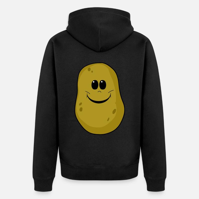 Carpe cuillère Pommes de terre - Veste à capuche bio Premium Unisexe - noir